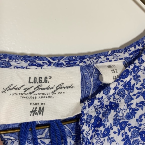 🍒5/$20🍒 H&M L.O.G.G. Cotton Floral Tunic - Picture 4 of 8